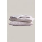 Sleeptown Keten Görünümlü Armürlü Pamuk Nevresim Takımı Gri-Bej / 160X220 Tek Kişilik -200X220 Çift Kişilik - 160 x 220 cm