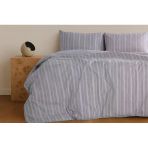 Sleeptown Keten Görünümlü Armürlü Pamuk Nevresim Takımı Tek Kişilik 160X220 Gri 160X220