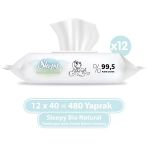 Sleepy 12x40'lı Bio Natural Islak Mendil