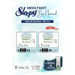 Sleepy 2 Adet Mega Paket Gece 26'Lı Bio Natural Hijyenik Ped Ve Rosıe Makyaj Pamuk