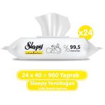 Sleepy 24x40'lı Yenidoğan Islak Bebek Havlusu