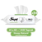 Sleepy 24X60 1440 Yaprak Natural Bebek Havlusu