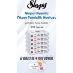 Sleepy 250 Yaprak Çamaşır Suyu Katkılı Yüzey Temizlik Havlusu ve Pamuk,
