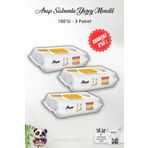 Sleepy 3 Adet Arap Sabunu Katkılı Yüzey Temizlik Havlusu 100' lü ve ROSIE