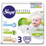 Sleepy 3 Beden Bebek Bezi 4-9 Kg (6*34) 204 Adet