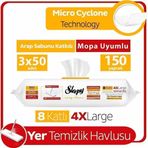Sleepy 3x50 Easy Clean Arap Sabunu Katkılı Mopa Uyumlu Yer Temizlik Havlusu