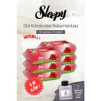 Sleepy 50'li Gül Kokulu Bebe Islak Havlu 6 AL 5 ÖDE, Rosie Pudra Oda Kokusu