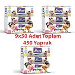 Sleepy 50x9'lu Set Pepee Kapaklı Islak Havlu