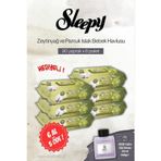Sleepy 90'lı 6 AL 5 ÖDE Zeytinyağ ve Pamuklu Bebe Islak Havlu, Rosie Pudra Oda Kokusu