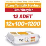 Sleepy Arap Sabun Katkılı Yüzey Temizlik Havlusu 12 X 100 'Lü 1200 Yaprak