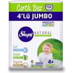 Sleepy Bebek Bezi 4+ Numara Jumbo 104'LÜ