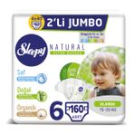 Sleepy Bebek Bezi 6 Beden 15-25 Kg 40'lı 4 Paket 160 Adet