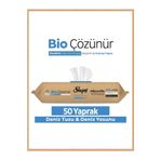 Sleepy Bio Çözünür Yüzey Temizlik Havlusu&Mendili Deniz Tuzu&Yosun 50 Yaprak
