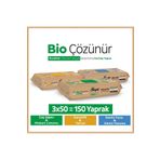 Sleepy Bio Çözünür Yüzey Temizlik Havlusu&Mendili Karma Paket 3x50 (150 Yaprak)