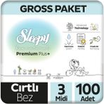 Sleepy Bio Natural No:3 Midi 100 Adet Bebek Bezi