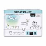 Sleepy Bio Natural No:3 Midi 42 Adet Bebek Bezi
