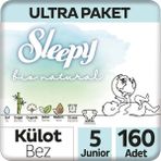 Sleepy Bio Natural No:5 Junior 160 Adet Külot Bebek Bezi