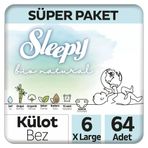 Sleepy Bio Natural No:6 XLarge 64 Adet Külot Bebek Bezi