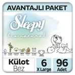 Sleepy Bio Natural No:6 XLarge 96 Adet Külot Bebek Bezi