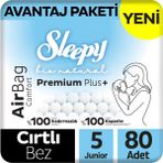 Sleepy Bio Natural Premium Plus Airbag Comfort Avantaj Paketi Bebek Bezi 5 Numara Junior 80 Adet - 5 Beden