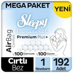 Sleepy Bio Natural Premium Plus Airbag Comfort No:1 Yenidoğan 192 Adet Bebek Bezi