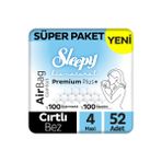 Sleepy Bio Natural Premium Plus Airbag Comfort Süper Paket Bebek Bezi 4 Numara Maxi 52 Adet
