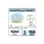 Sleepy Bio Natural Premium Plus Avantajlı Paket Külot Bez 3 Numara Midi 168 Adet