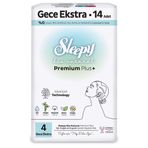 Sleepy Bio Natural Premium Plus+ (Boy 4) Süper Eco Gece Ekstra Hijyenik Ped 14'lü