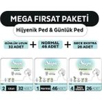 Sleepy Bio Natural Premium Plus Hijyenik Ped Mega Fırsat Paketi 72 Adet + Günlük Ped Uzun 32 Adet
