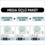 Sleepy Bio Natural Premium Plus Hijyenik Ped Mega Paket Gece Extra 26X3 Adet Uzun Süreli Koruma - 1