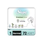 Sleepy Bio Natural Premium Plus Hijyenik Ped Normal 72 Adet