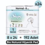 Sleepy Bio Natural Premium Plus Hijyenik Ped Normal 8X24 Ped (192 Adet)