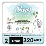 Sleepy Bio Natural Premium Plus Uzun 320 Adet Günlük Ped
