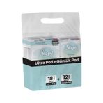 Sleepy Bio Natural Ultra Hijyenik Ped Gece 18'li + Günlük Ped Uzun 32'li