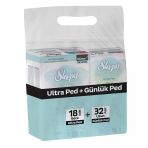 Sleepy Bio Ultra Gece Ped 18'Li + Günlük Ped 32'Li (2'Li Paket)