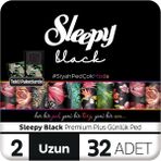 Sleepy Black Premium Plus Uzun 32 Adet Günlük Ped Sızıntı Önleyici Teknoloji ile Ekstra Koruma
