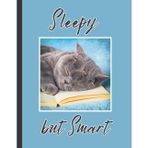 Sleepy but smart - Composition Notebook , College Ruled, 100 Lined Pages, 8.5 x 11 in: Fun and Stylish Notebook for Students and Artists