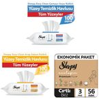 Sleepy Çamaşır Suyu Katkılı (2x) + Arap Sabunu Katkılı (2x) + Ecologic Ekonomik Paket Bebek Bezi 3 Numara