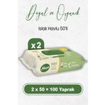 Sleepy Doğal Ve Organik Islak Mendil 50 X 2 Adet 100 Yaprak