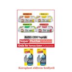 Sleepy East clean süper yüzey temizlik mutfak havlusu& mendili karma paket 4x50 koroplast eldiven