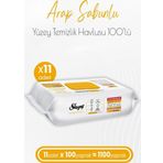 Sleepy Easy Clean Arap Sabunu Katkılı Yüzey Temizlik Havlusu 100 x 11 Adet (1100 Yaprak)