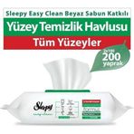 Sleepy Easy Clean Beyaz Sabun Katkılı Yüzey Temizlik Havlusu 200 Yaprak