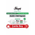 Sleepy Easy Clean Beyaz Sabun Katkılı Yüzey Temizlik Havlusu Çanta Boy 6x20 (120 Yaprak)