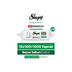 Sleepy Easy Clean Premium Beyaz Sabun Katkılı Yüzey Temizlik Havlusu Mendili 12x100 (1200 Yaprak)