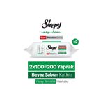 Sleepy Easy Clean Premium Beyaz Sabun Katkılı Yüzey Temizlik Havlusu Mendili 2x100 (200 Yaprak)