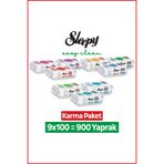 Sleepy Easy Clean Premium+Çiçek Serisi+Doğa Serisi Yüzey Temizlik Havlusu Mendili 9x100 Karma Paket
