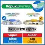 Sleepy Easy Clean Süper Yağ Çözücü&Kireç Sökücü 4x30 (120 Yaprak) Lifli Yüzey Temizlik Havlusu