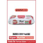 Sleepy Easy Clean Süper Yüzey Temizlik Mutfak Havlusu Greyfurt Yağlı 4x50 (200 YAPRAK)