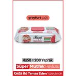 Sleepy Easy Clean Süper Yüzey Temizlik Mutfak Havlusu&mendili Greyfurt Yağlı 4X50 (200 Yaprak) - Renkli - standart