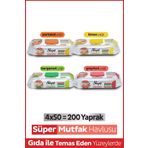 Sleepy Easy Clean Süper Yüzey Temizlik Mutfak Havlusu&mendili Karma Paket 4x50 (200 YAPRAK)